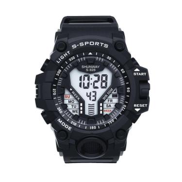 Imagem de Relógio Digital Masculino Esportivo Todo Preto - Tudo em Caixa