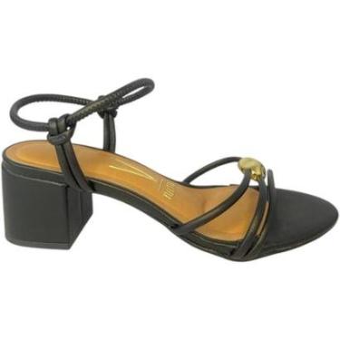 Imagem de Sandália Vizzano Tira Elástica com Salto Bloco Feminina-Feminino