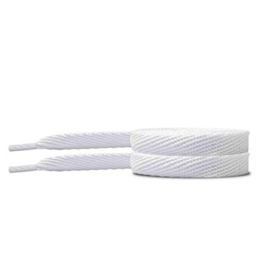 Imagem de cadarço para tênis branco chato poliester 120cm - GENERAL COURO, Branc