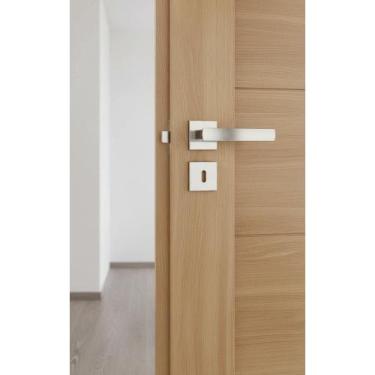 Imagem de Fechadura Interna Inox Escovado Roseta Quadrada 40mm - Congratulations
