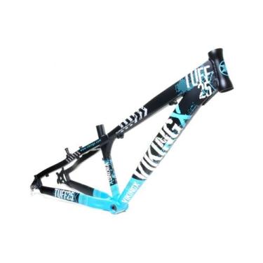 Imagem de Quadro 26 vikingx tuff x-25 dirt freeride aluminio, Preto, Azul