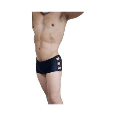 Imagem de Sunga boxer com 4 fechos(18cm de lateral) - ALVEZ ALVES MODA, Preto to