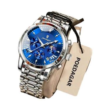 Imagem de Relógio Cronógrafo Luminoso À Prova D'Água Para Homens POEDAGAR, Moda 