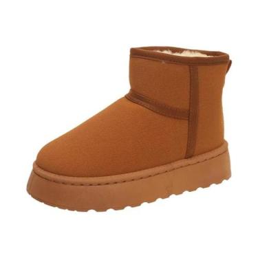 Imagem de Botas De Inverno Femininas Quentes Com Forro De Lã E Sola Grossa, Esti