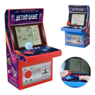 Imagem de Mini Game Retrô Portátil com Jogos Desafios Interativos e Design Flipe