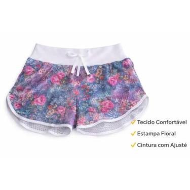 Imagem de Shorts Curto Soltinho Estampado Moda Praia Academia Corrida - PO