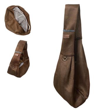 Imagem de Bolsa de Transporte Pet Canguru Cao Gato Animal Tecido Respiravel Tira de Ombro Malha Confortavel Respiravel