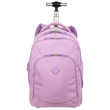 Imagem de Mochila Carrinho 2 Compartimentos Sestini Rolling - Lilás Pérola, Roxo