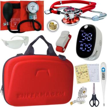 Imagem de Kit Enfermagem Maleta Completo Super Luxo + Monitor Glicose - Love Sau