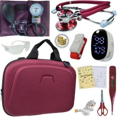 Imagem de Kit Enfermagem Maleta Completo Super Luxo + Monitor Glicose - Love Sau