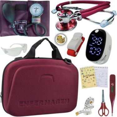 Imagem de Kit Enfermagem Maleta Completo Super Luxo + Monitor Glicose - Love Sau