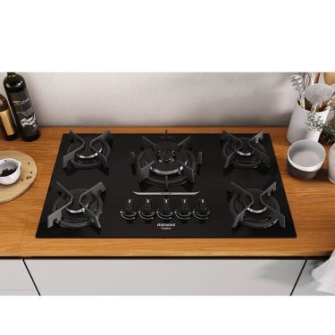 Imagem de Cooktop 5 Bocas Mesa de Vidro e Tripla Chama Itaplus