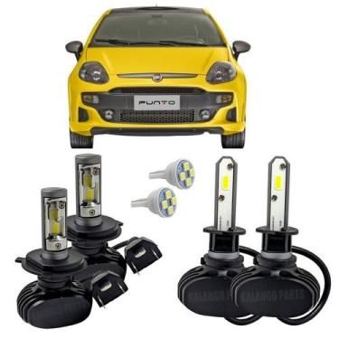 Imagem de Kit Ultra Led Farol Alto Baixo Milha Punto T-Jet 2013 A 2017 - Autovex