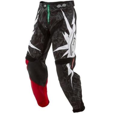 Imagem de Calça Motocross Troy Lee Se Piston, Preto, Vermelho, 38