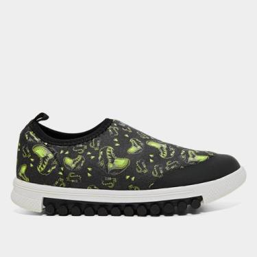 Imagem de Tênis Infantil Bibi Roller Menino, Preto, Verde, 30
