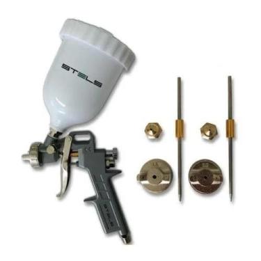 Imagem de Pistola de Pintura Gravidade Stels 600ml 3 Bicos 1,2 1,5 1,8