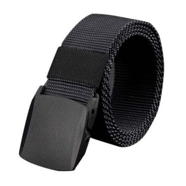 Imagem de Cinto Masculino Preto de Elástico Grosso Com Fivela de Plástico Antial