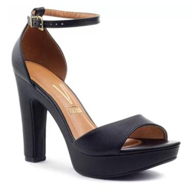 Imagem de Sandália Vizzano Feminina Salto Alto Meia Pata 6292.217, Preto, 37