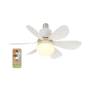 Imagem de Ventilador De Teto LED Com Luz E27, Controle Remoto, 30W 40W, Luzes Si