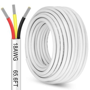 Imagem de Fio elétrico YOEPLAVSE 18 AWG 65,6 pés/20m 3 condutores