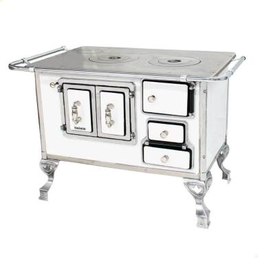 Imagem de Fogão a Lenha Tradicional Venâncio N°2 Branco Porta Dupla Sem Tampa Esquerdo 21781