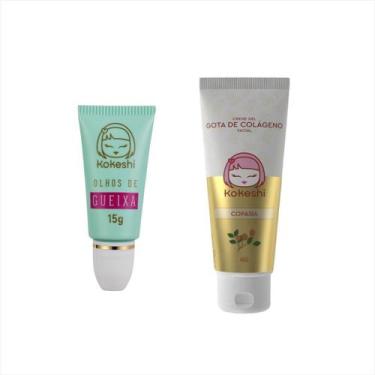 Imagem de Kit Kokeshi Creme Gel Gota De Colágeno e Olhos de Gueixa