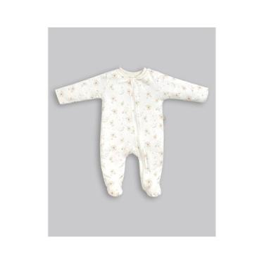 Imagem de Macacao Longo Bebe Menina Estampado Anjos Baby, P, Off white