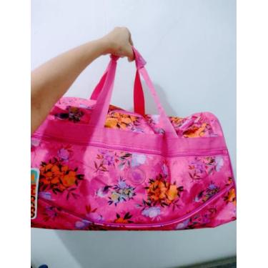 Imagem de Bolsa mala Clio  floral 60 LT ideal para viagem, Lilás