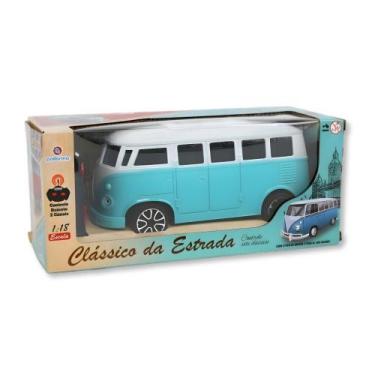 Imagem de Carrinho de controle remoto kombi - polibrinq -, AZUL