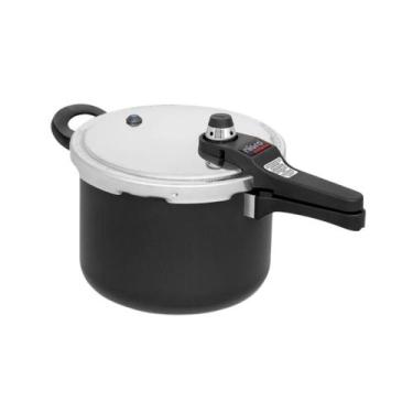 Imagem de Panela pressao eterna 6l antiaderente preto aluminio nigro
