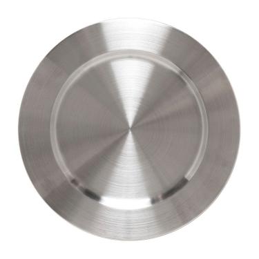 Imagem de Sousplat Cromo Inox Prata Fosco para Mesa em Aço Inox Design Exclusivo Peça Individual Copa & Cia