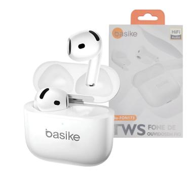 Imagem de Fone de Ouvido Bluetooth TWS Basike Premium com Case de Carregamento 5.4 Branco