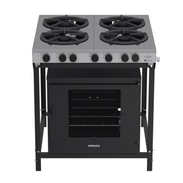Imagem de Fogão Industrial a Gás GLP FFI 430-2 Gourmet Forno 109L Baixa Pressão com Queimadores Duplos Venax