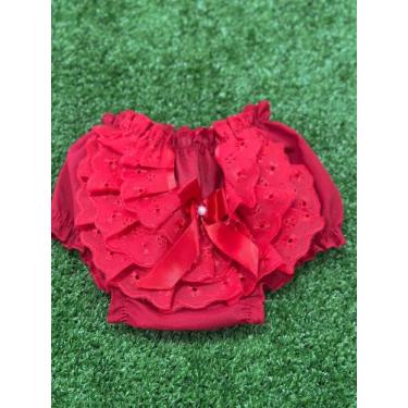 Imagem de Calcinha Bunda Rica Menina Bebê Infantil Luxinho - AUREA, Vermelho, TA
