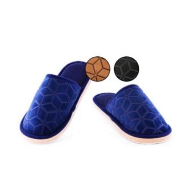 Imagem de Pantufa masculina algodão tamanho 40-45 redstar - Pantufas.Com, Azul m