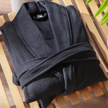 Imagem de Roupão de Banho Adulto Unissex M D Luxe - Kacyumara, Preto, 3729