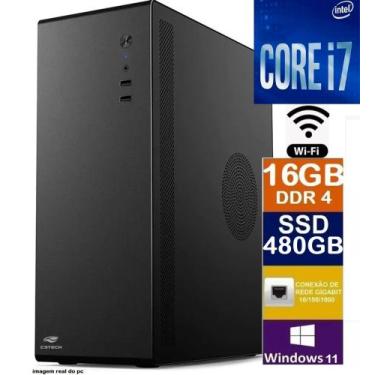 Imagem de PC Computador CPU desktop SLIM Intel Core I7 16GB Memória ram SSD 480G
