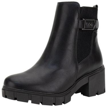 Imagem de Bota feminina cano baixo via marte 001007, Preto, 36