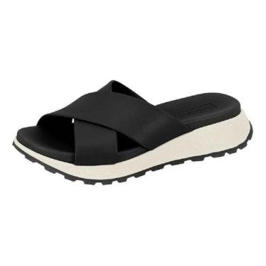 Imagem de Sandália Feminina Plataforma Confort Moleca San261/262 -, Preto, 36 BR