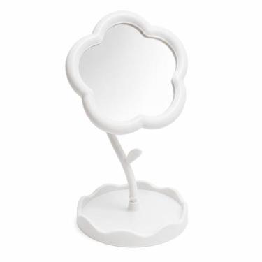 Imagem de Espelho para Maquiagem de Mesa com Base Organizadora Florzinha ou Gato