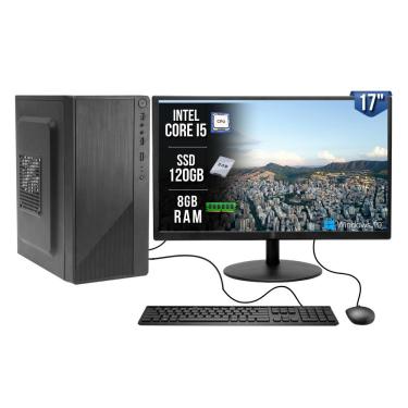 Imagem de Computador Completo Intel Core I5 650 3.20GHz 8GB SSD 120GB Windows 10 Trial com Monitor 17