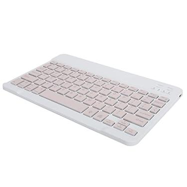 Imagem de Teclado sem fio, teclado com tampa à prova d'água Painel de teclado ultrafino para tablet para telefone(cor de rosa)
