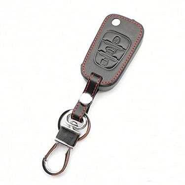 Imagem de WSWJDW Controle remoto de 3 botões para porta-chaves do carro capa porta-chaves porta-chaves, adequado para Kia Sportage Sorento RIO K2 K5 Hyundai i20 i30 i35 iX20 iX35, preto