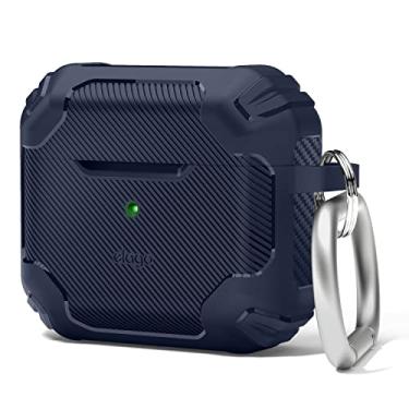 Imagem de elago Capa armadura sólida compatível com AirPods Capa de 3ª geração - Compatível com AirPods 3, Design absorvente de choque, TPU durável, carregamento sem fio, proteção total do corpo (Jean Indigo)