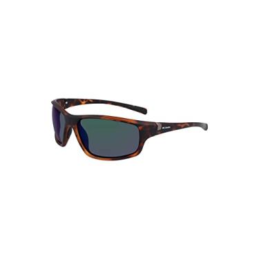 Imagem de Columbia Óculos de sol retangulares masculinos Slick Creek, Matte Tort e preto/verde espelhado, One Size