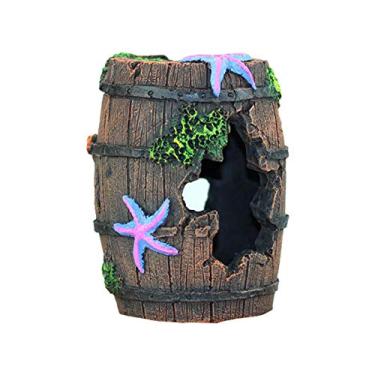 Imagem de WishLotus Decorações de aquário de peixes, plantas temáticas de plástico, caverna de peixe, decoração de castelo de aquário de sereia, esconderijos de navios acessórios para decoração