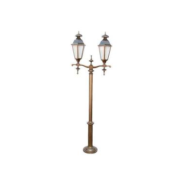 Imagem de Poste Colonial Londres Jardim Alumínio 02 Luminárias 2,52m