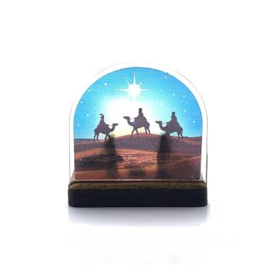 Imagem de Mini Presépio Natal Oval Acrílico