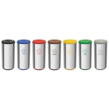 Imagem de Lixeira Inox Capsula Selecta Plus Basculante 40L Vrd - 94539205 - Tramontina Teec