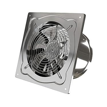 Imagem de Fã exausto Ventilador de ventilação montado na parede de aço inoxidável com tampa de malha e válvula de retenção exaustor de exaustão de fumaça de fume Ventiladores de ventilação